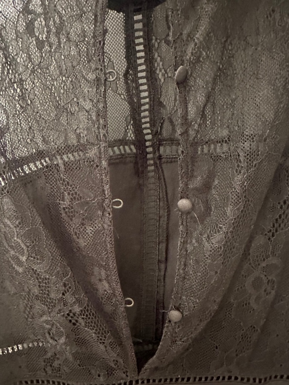 Lace and satin top